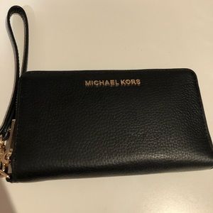 Large Leather Smartphone Wristlet
